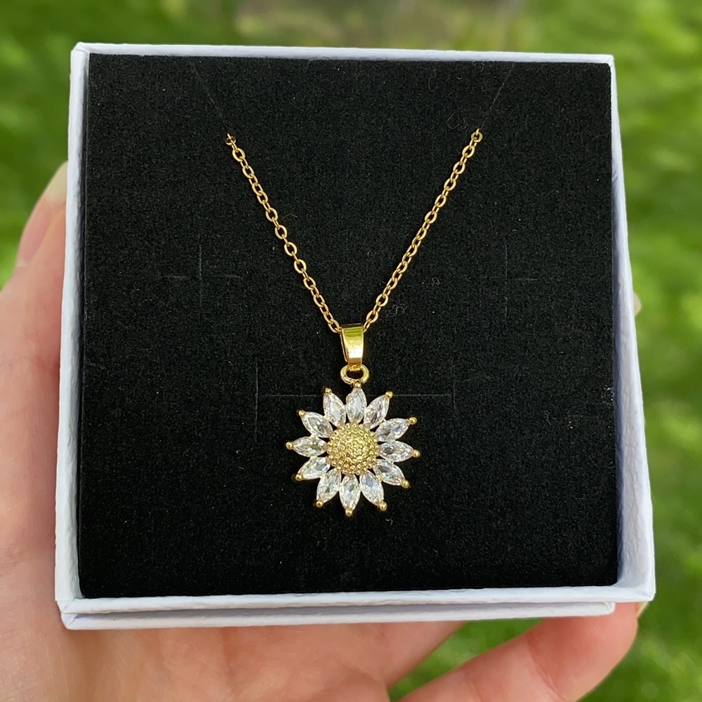Sunflower Gold Plated Necklace